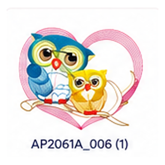 Búhos en corazón · Jardín Infantil